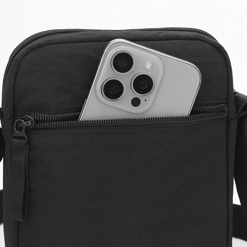 Men's Lightweight Nylon Crossbody Bag Small Vertical Shoulder Sling Bag for Travel Daily Commute