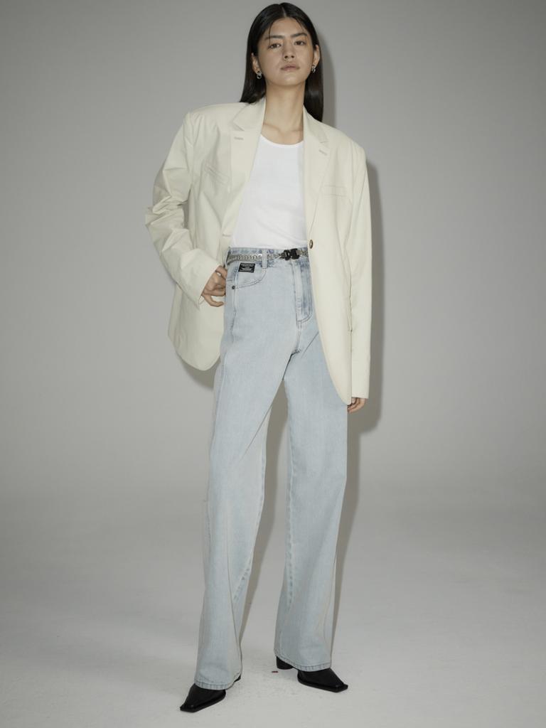EMKM Signature Semi-Wide Denim Pants_Light Blue