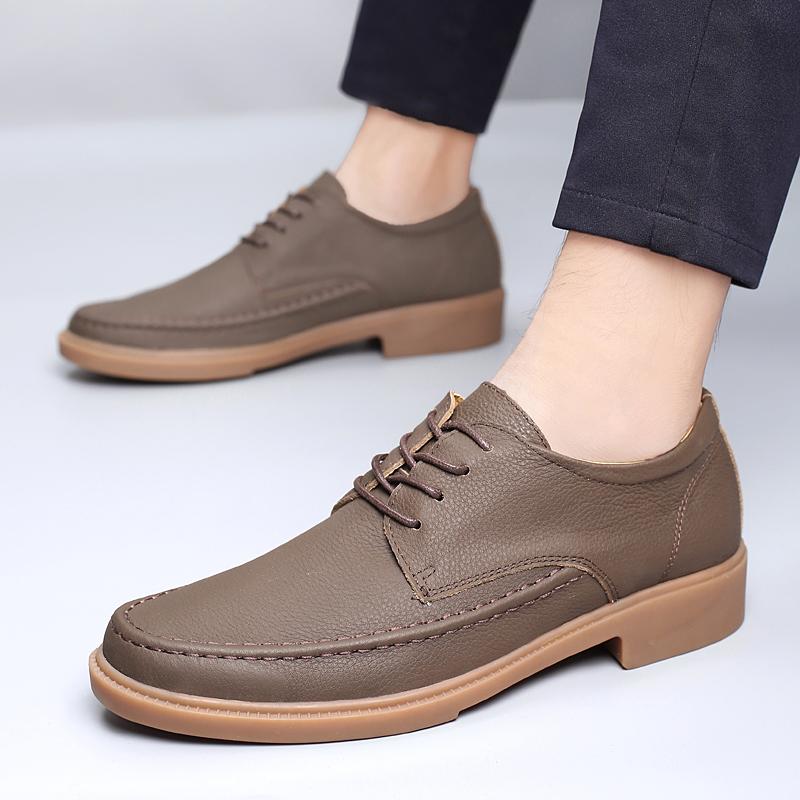 Fashion New Classic Dress Mens Flats for Wedding Men Oxfords Shoes Fashion Casual Footwear Men Genuine Leather for Male Walking Shoes