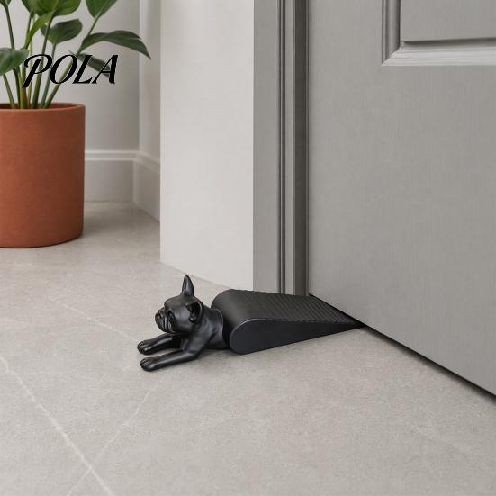 Room Accessories French Bulldog Door Stopper Wedge, 3D Printed Dog Shape Doorstop, Animal Doorstop Anti-slip No Drilling Floor for Home Office Bedroom