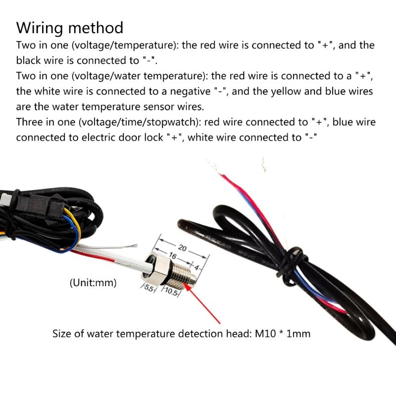 12V Motorcycles Digital Clock Voltmeter Thermometer Motorcycles Accessory  Electronic Meter Waterproof