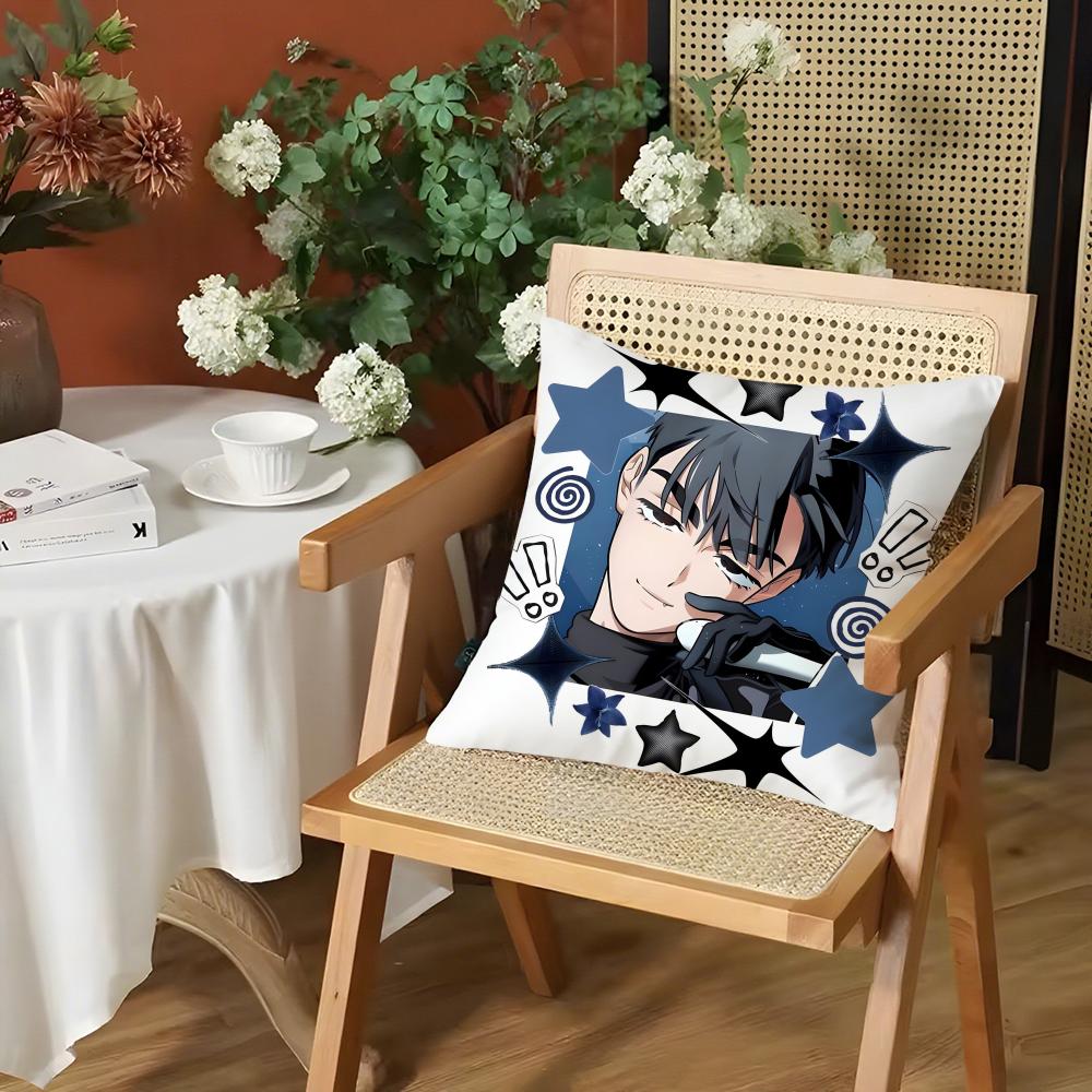 

Anime AAlien Stage Cushion Cover Silky Short Plush Invisible Zipper Dustproof Sofa Pillow Case for Home Decor 30x30cm