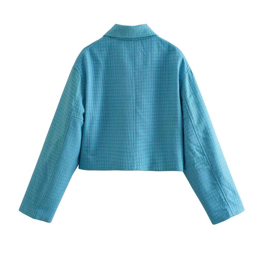 2025 Spring Women's European Fashion Simple Versatile Little Fragrant Style Bomber Jacket