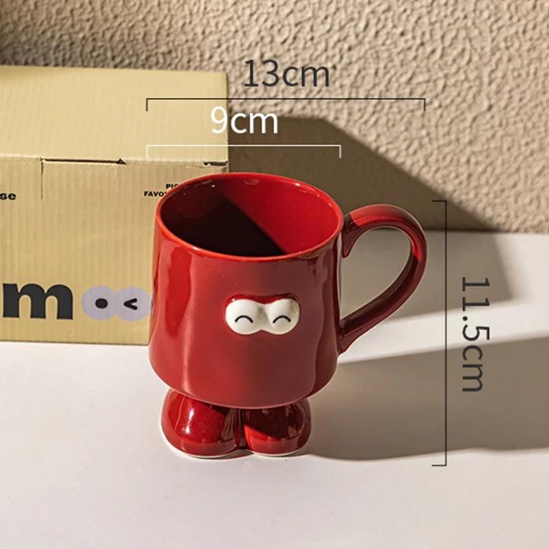 Halloween Kreativní Roztomilý Keramický Hrnček Domácí Snídaně Párové Poháry na Vodu Špičkový Kancelářský Hrnček na Kávu Moderní Styl Vynikající Stolní Nádobí