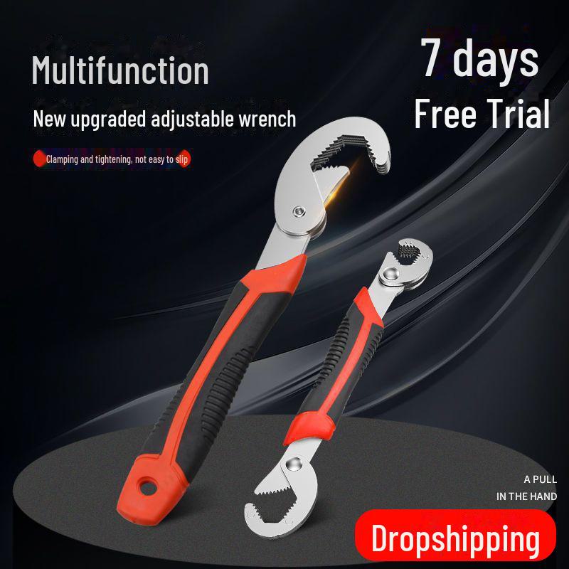 Adjustable Universal Pipe Clamp Wrench – Large and Small Opening Tool
