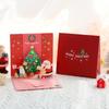 3pcs 3D Christmas Card Decorative Handwritten Blessing Festival Decors Postcard Folding Gift