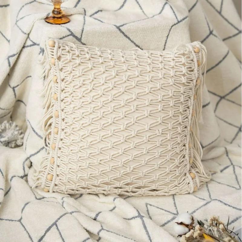 Hand-woven Bohemian Throw Pillows Living Room Lounge Chair Bed Pillow Homestay Balcony Bay Window Decorative Pillow