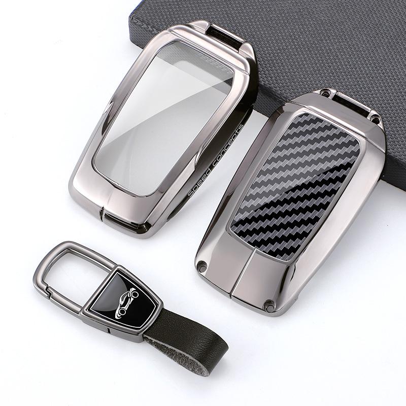 Snap Button Key Case for Toyota Corolla, Camry, RAV4, Avalon, IZOA CHR, Highlander, and Levin