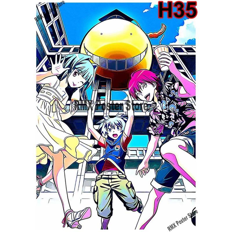 Classic Assassination Classroom Anime Poster White Coated Paper Art Printed Retro Posters Home Room Bar Decor Wall Stickers