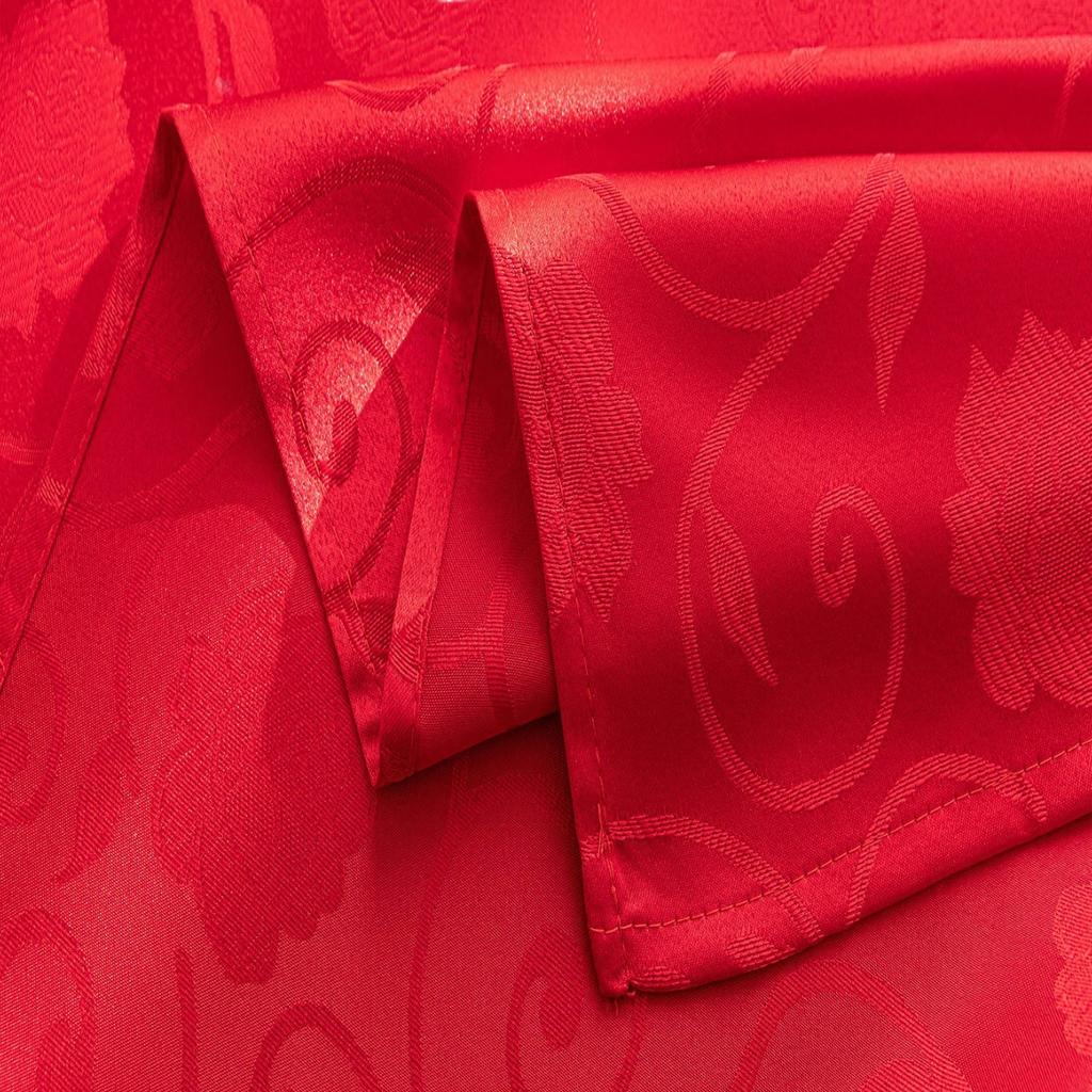 Flowers Bloom Rich And Festive Wedding Tablecloth Red Wedding Room Decoration Rectangular Engagement Tablecloth Coffee Table Cloth