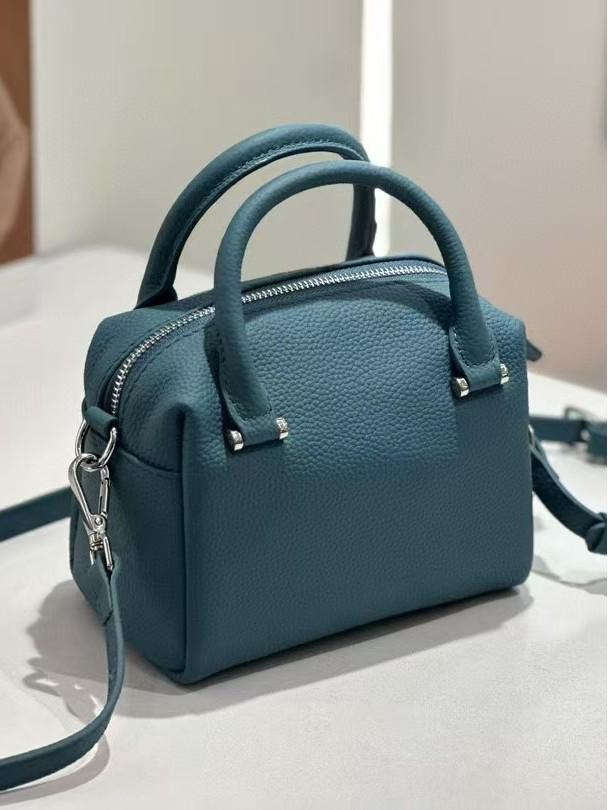 Genuine Leather Women's Candy Box Boston Pillow Crossbody Bag - New 2025 High-End Style