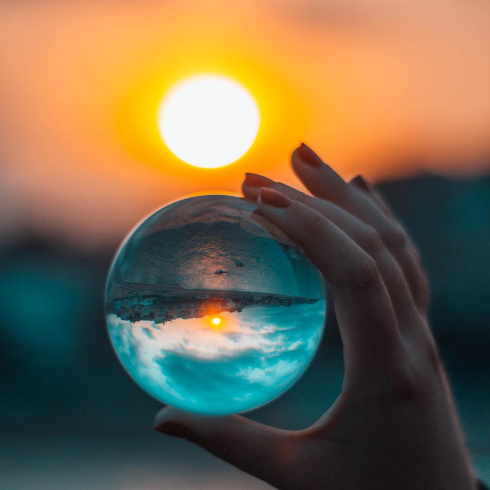 Transparent Crystal Ball Household Decoration Solid Photography Glass Different Angle of the World 40mm