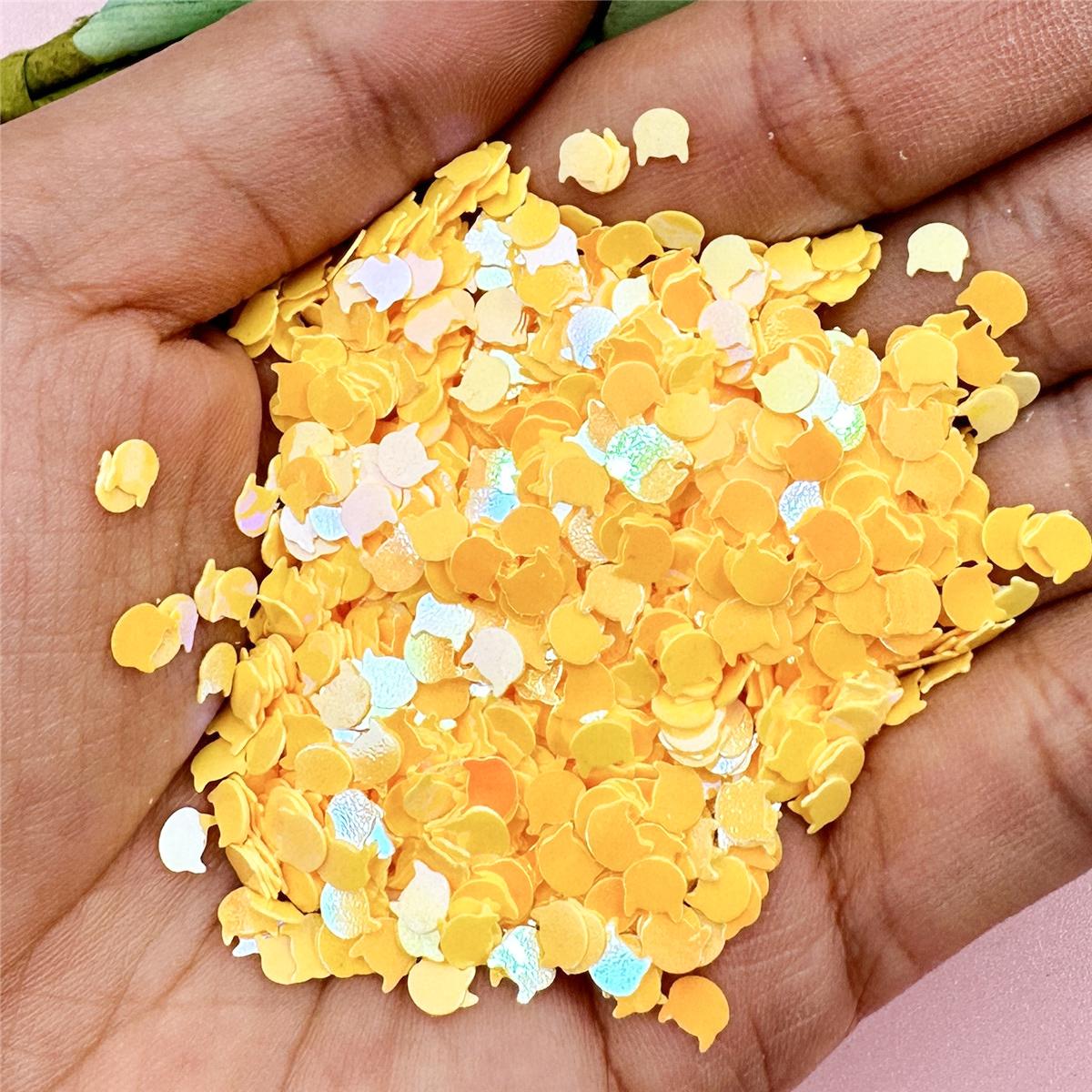 

Модные бусины ручной работы 3,6*3,8 мм, 1000 шт., высококачественные ювелирные изделия с блестками, голова кошки, свободные бусины, новые для одежды, украшения на голову, сделай сам, акрил жёлтый