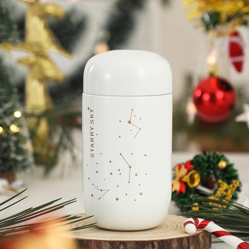 

Термос Бутылка Звездное Небо Мини Маленький Объем 200МЛ Герметичная Кружка для Кофе 304 Нержавеющая Сталь Вакуумная Фляга Термос 200ml белый