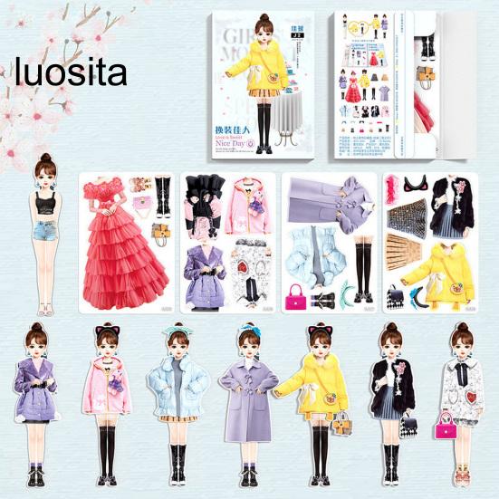 Magnetic Princess Dress Up Paper Doll, Pretend Play Toy, Smooth Burr-Free, Encourage Creation, Funny Clothes Dress Up Puzzle Game