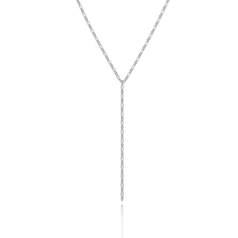 Vintage Gold Color Y-shaped Necklace for Women Girls Simple Metal Double Layered Long Lips Chain Necklace Jewelry Gifts