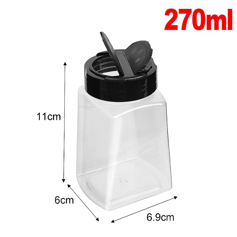 

270ml 900ml Plastic Spice Jars Bottles Containers with Black Cap Empty Seasoning Bottles Large Clear Spice Shaker Kitchen Supply 1PC