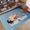 Custom Name Crystal Velvet Rug,Olivia Rodrigo Comfortable Anti Slip Floor Mat For Room Decoration