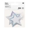 Hanging Tags - RICO DESIGN - Silver Stars - 24 Pieces - Party Decoration - Indoor