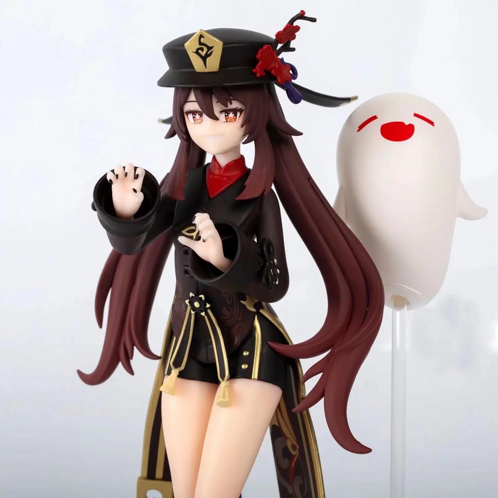 20CM Hra Genshin Impact HuTao Figurka Sedmdesát sedmý Mistr Síně Wang Sheng Stolní Figurky PVC Model Panenky