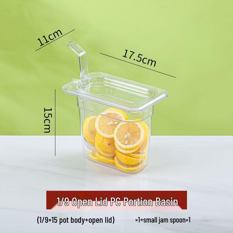 Acrylic Transparent Food Pan Set with Lids and Spoons