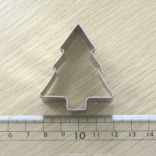 Nagao Stainless Steel Cookie Cutter, Tree Shape, Medium and Small, 2 Pieces