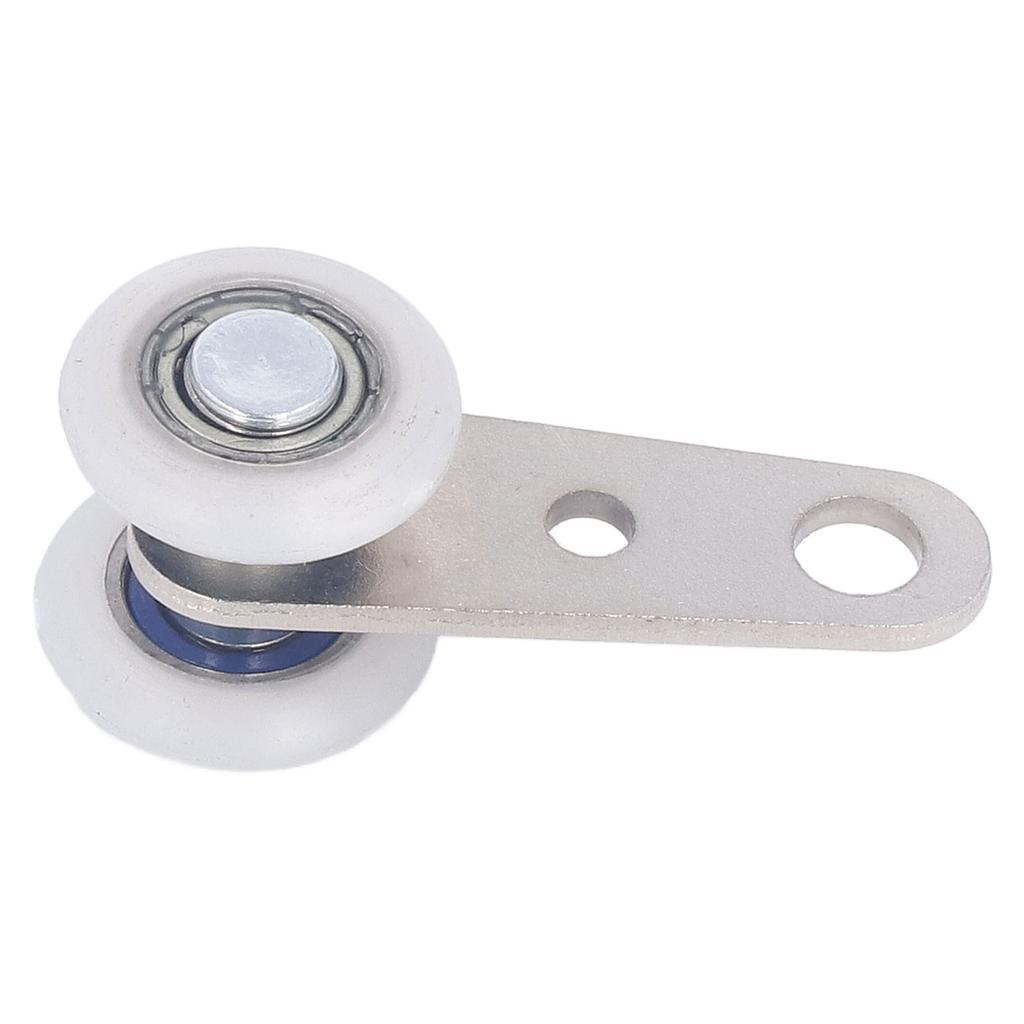 10Pcs Pulley Stainless Steel Nylon Bearing Pulley Block with 2 Nylon Wheel 19mm Diameter 44mm Length for Sliding Door