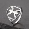 LIKGREAT Amazigh Berber Symbol Fingerring Edelstahl Herren Damen Yaz Afrikanische Ethnische Tribus Religiöses Amulett Schmuck Geschenk