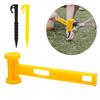 Outdoor Ground Stake Camping Anchors Peg Plastic Tent Stake with Hammer Beach Tent Peg Anchors Canopies Stake Enduring
