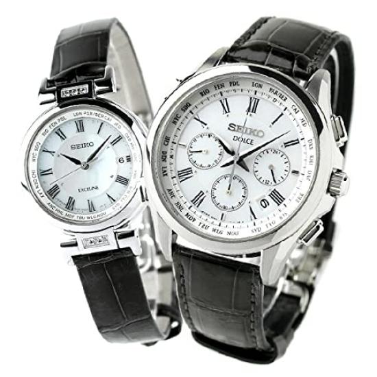 

SEIKO Watch Pair Watch with Pair Box and Wrapping Dolce Exceline Radio Solar White SADA039 SWCW109 [Seiko] Чоловічі Жіночі