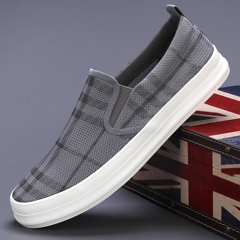 Men'S Shoes Breathable Lightweight Board Shoes Fashion Trend Canvas Shoes Low Top Flats
