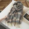 Korean Style Plaid Scarf Women's New Autumn and Winter Imitation Cashmere Fashion British Versatile Warm Student Couple Scarf Shawl