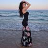 2026 European and American summer new French sexy pure desire tube top printing slim and thin temperament dress women