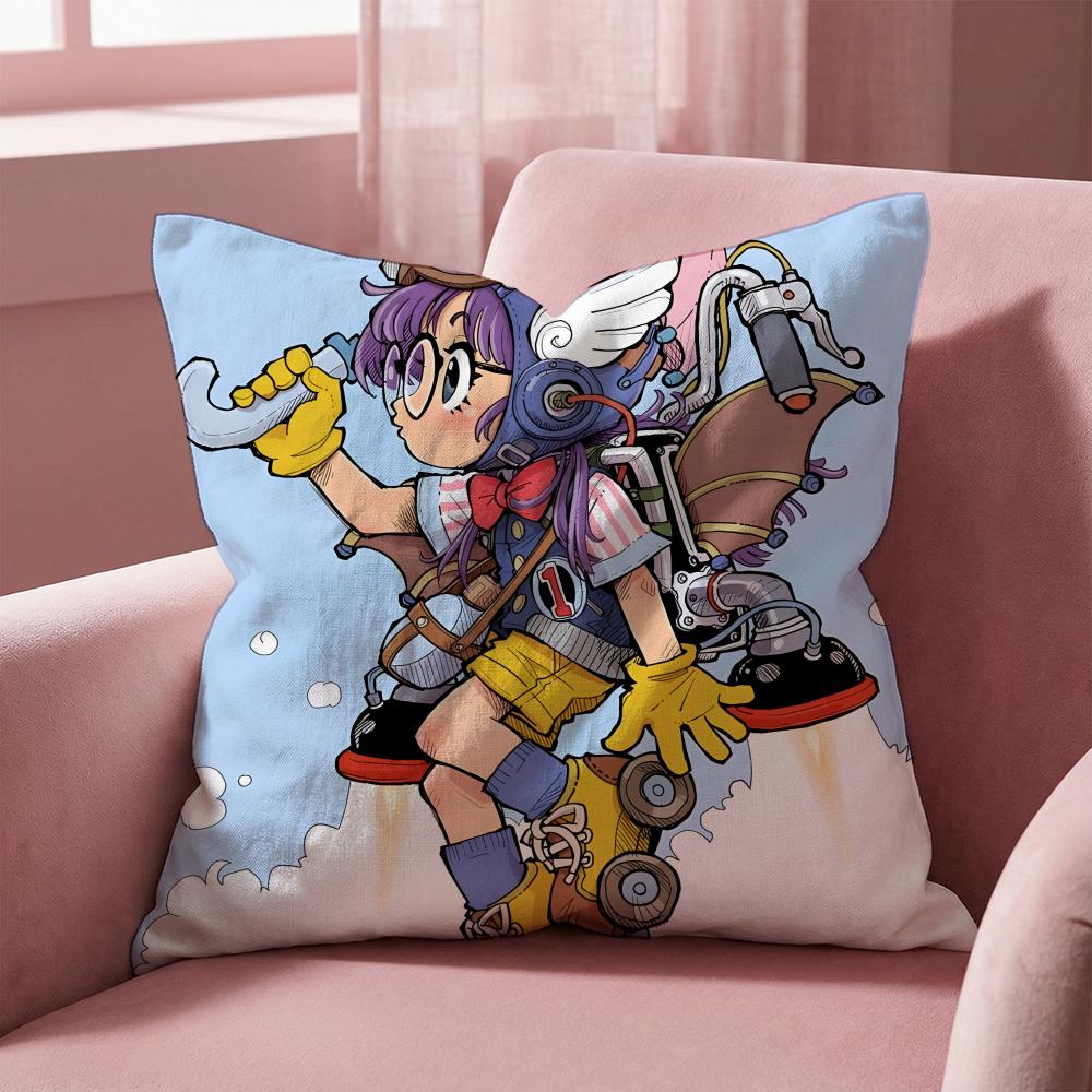 K-Kawaii Dr. Slump ANIME Cushion Cover Multi-Scene Pillow Cover for Home & Car - Reversible, Soft & Durable for Daily Use