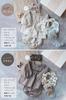 [mic.an] Baby Girl's Baby Clothes Set of 80, Includes Bib, Romper, Gift Wrapping, and Carry Bag, Mic.an (Beige)