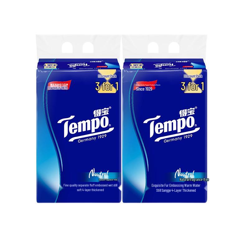 Tempo Natural Unscented 4-Ply Facial Tissues