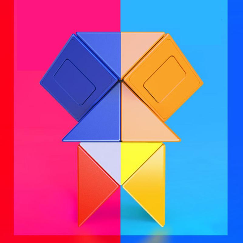 Cheap Gan 48 Section Magic Cube Ruler Blocks Rainbow Color Snake Twist ...