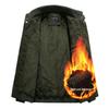 Men's Outdoor Stand Collar Zipper Jacket, European/American Style, Plus Velvet, Thickened for Autumn/Winter.