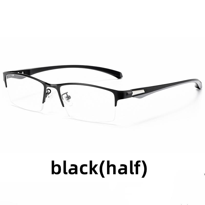 

Fashion Men Ultralight Business Retro Alloy Full Frame Glasses Square Glasses Frame Optical Prescription Glasses half Frame Anti blue light 0