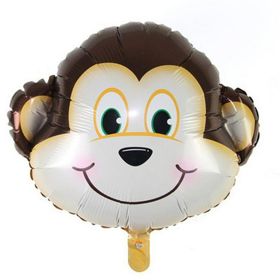 Medium Cartoon Animal Head Balloons - Lion, Tiger, Deer, Cow & More for Kids' Birthdays