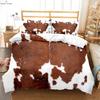 Animal Texture Leopard 3D Printed Quilt Cover Bedding Set Polyester Machine Washable Quilt Cover Pillowcase Three-piece Set