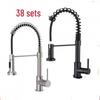 304 Stainless Steel Dual-Temperature Pull-Out Kitchen Faucet with Sink Mixer