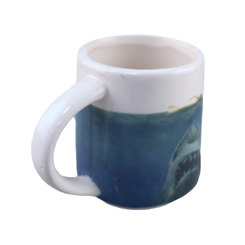 3D Żarłacz Biały Żarłacz Tygrysi Megalodon Ocean Ocean Ceramiczny Kubek do Kawy Kubek do Herbaty Nowy Styl