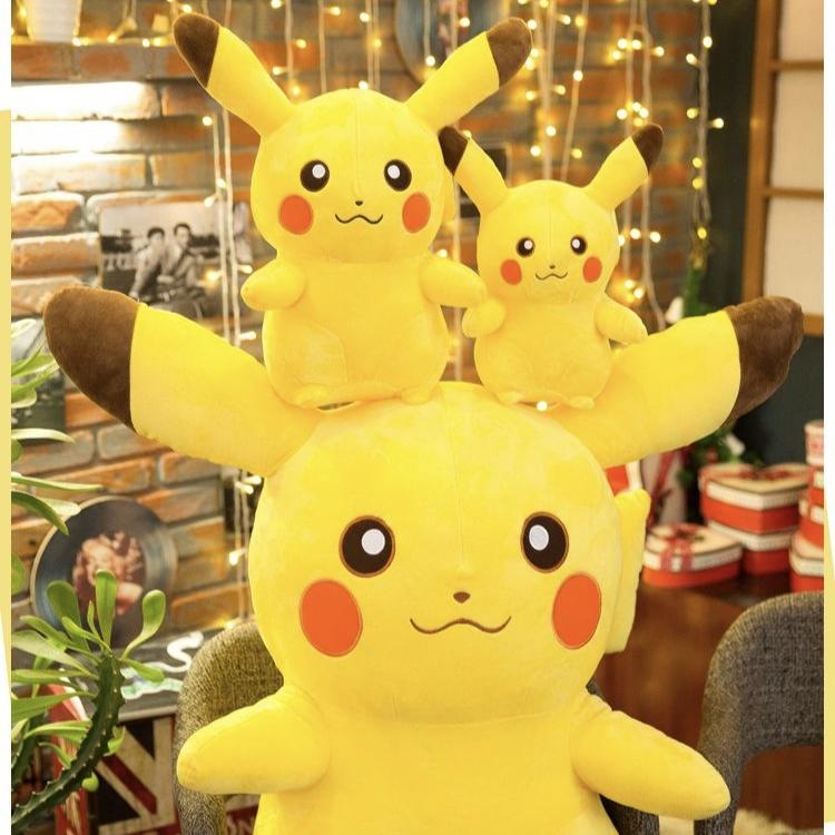 Kawaii Pikachu Plush Toy Big Size Snorlax Pillow Soft Stuffed Cartoon Animal Doll for Children Gift