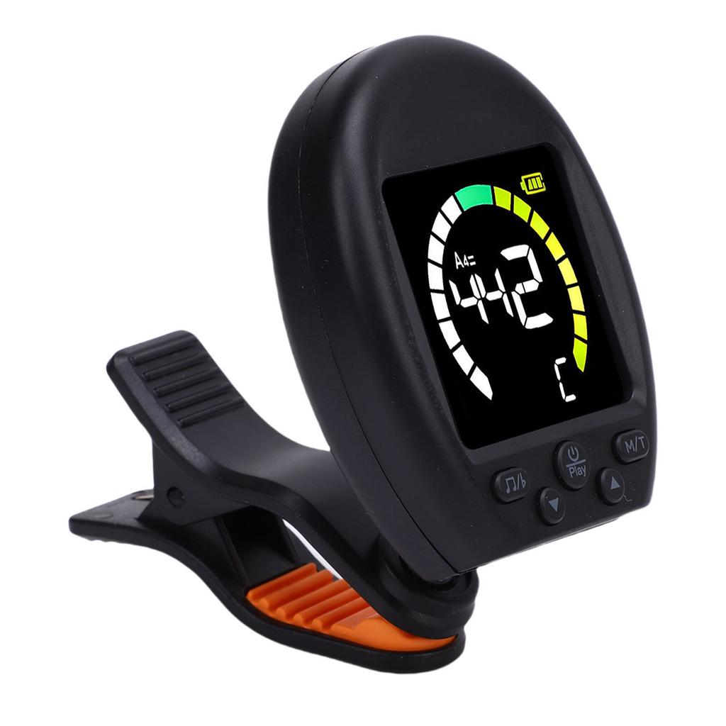 Digital Metronome Tuner Multifunctional Accurate Rotating Clamp Design High Sensitivity Guitar Tuner and Metronome