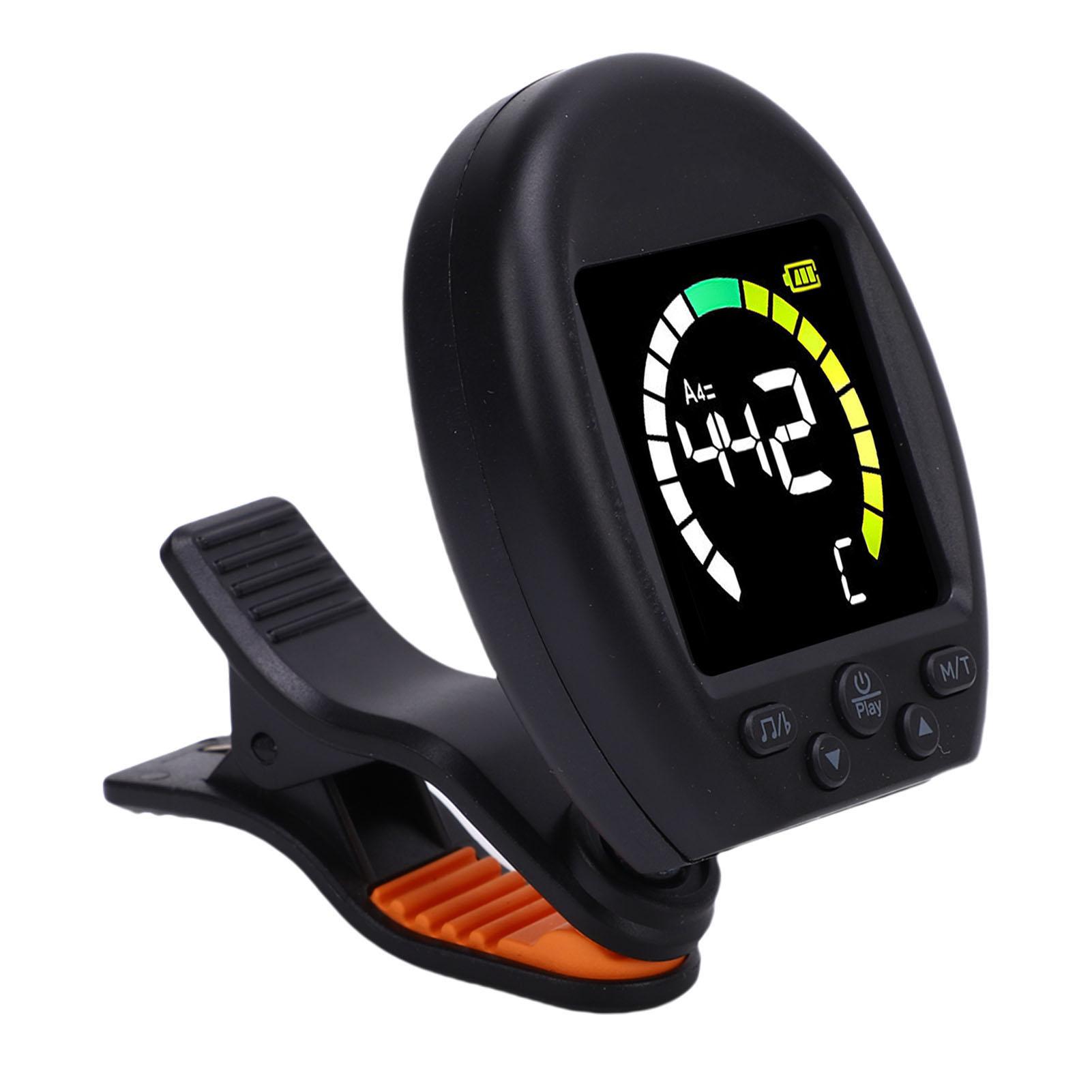 Digital Metronome Tuner Multifunctional Accurate Rotating Clamp Design High Sensitivity Guitar Tuner and Metronome