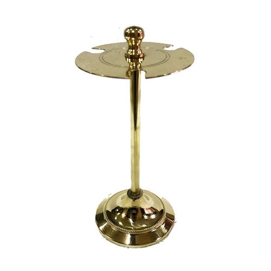 Set mit 3 dekorativen Messing-Brieföffnerständern mit Schachbrettmuster und Vergrößerungsglas