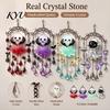 Window Hanging Decoration Halloween Ghost Wind Chime Decoration, Vintage Sun Catcher with Faux Crystal Party Supplies Drops Tassels, Acrylic Ornament