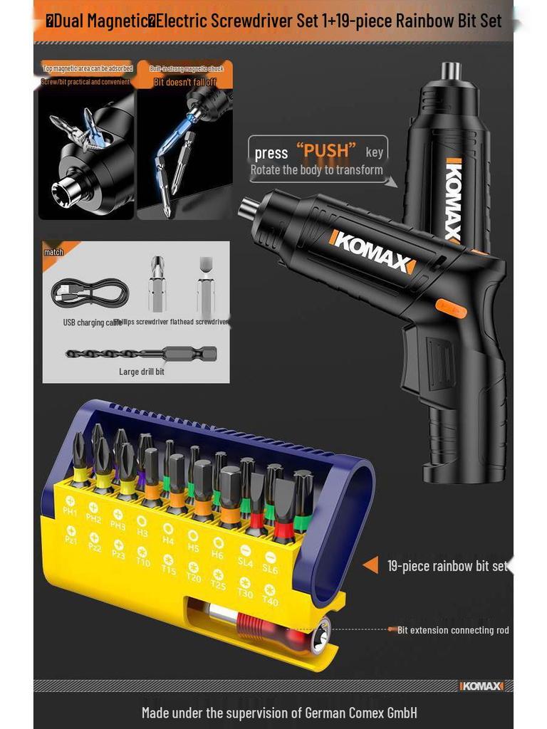 Rechargeable Mini Electric Screwdriver: Portable, Fully Automatic Hand Drill for Home Use