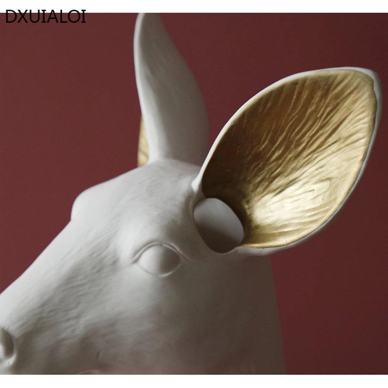 Ceramic Rabbit Head Vase White Swan Pots Porcelain Flower Figurines Hydroponic Vases for Weddings Home Decoration Ceramic Vase
